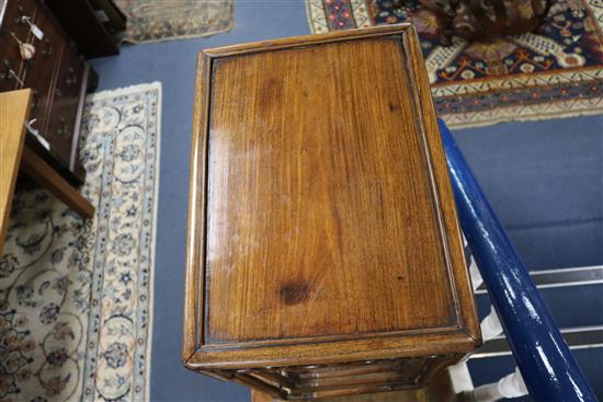 A set of 3 Chinese hardwood graduated side tables W.50cm.